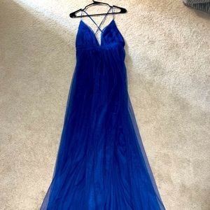 Royal blue formal/prom dress. Windsor store. Adjustable. with inside silk layer.